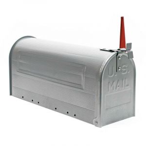Boite aux lettres style américain boite postale sur pied us mailbox argenté 16_0000085
