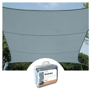 Perel Voile d'ombrage, Hydrofuge, 2 x 3 m, 160 g/m², Polyester, rectangulaire, Gris Clair