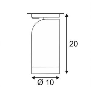 Image de SLV Lampe pour système de rail à haute tension 143560 16 W noir (mat)