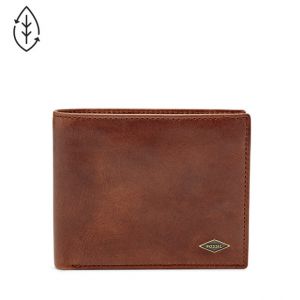 Fossil PORTEFEUILLE À DEUX VOLETS GM RYAN (ML3736) marron foncé201 taille 9.5 cm