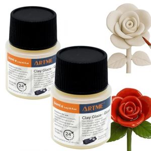 ARTME Lot de 2 vernis brillant 60 ml pour argile polym&egrave;re argile autodurcissante et poterie finition transparente