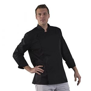 Label Blouse Veste de cuisine noire CAML02T - Taille - 40