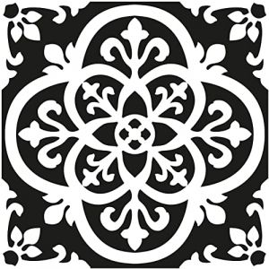 OEDIM Lot de 10 autocollants pour sol positano noir et blanc 30 x 30 cm