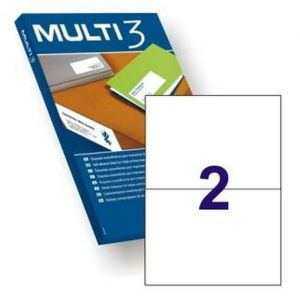 APLI MULTI 3 4715 Lot de 100 feuilles d'étiquettes adhésives pour impression, jet laser et photocopieuses 210 x 148 mm