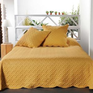 LINDER Jeté de lit CALIFORNIE Jaune 230x250cm