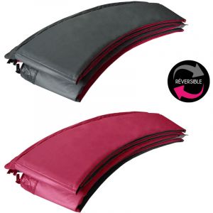 Happy Garden Matelas de Protection r&eacute;versible pour Trampoline &Oslash;305cm ADELA&Iuml;DE - Gris/Rose
