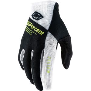 100% Celium Gloves, noir/blanc S Gants VTT