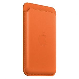 Image de Apple Leather Wallet with MagSafe Orange pour iPhone