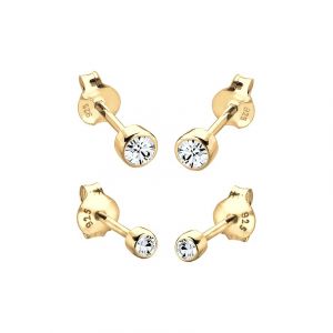 Elli Boucles d'oreilles &agrave; fermoir &agrave; poussette 0302490516 925 Argent