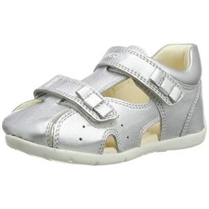 Geox B KAYTAN B, Bébé Fille Chaussures premiers pas, Silver, 24 EU