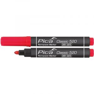 Pica 520/46/SB - Marcador permanente tipo bala Negro en blíster