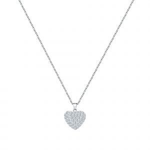 Cleor Collier En Argent 925/1000 Et Crystal