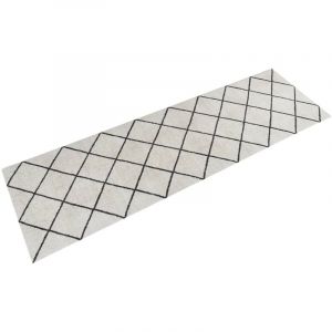 VidaXL Tapis de cuisine lavable impression carr&eacute;e 60x180 cm velours