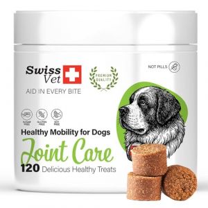 Compl&eacute;ment Alimentaire pour Chien - SwissVet - Soutien Articulaire - Arthrose - 120 Bouch&eacute;es Naturelles