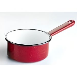 LOT DE 3 CASSEROLE EMAIL ROUGE 12 14 et 16 CM INDU