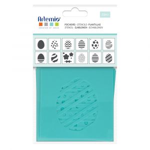 Art&eacute;mio Set de 12 pochoirs Printemps 9 x 9 cm