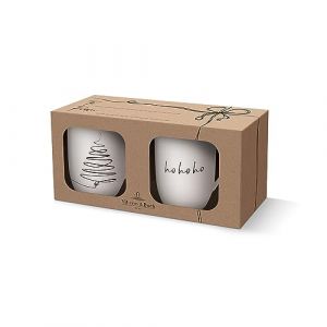 Villeroy & Boch Statement XMAS ensemble sapin, ensemble cadeau 2 pcs, tasse en porcelaine blanche, capacité 280 ml