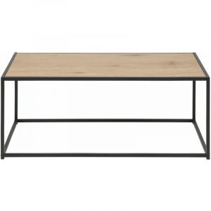 Table basse rectangulaire en mdf et métal