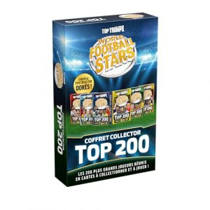 Winning Moves Top Trumps World Football Stars - Lot de 6 Paquets de Cartes avec des Stars du Football, avec Plateau de Jeu + Base - Lot de Cartes de Football TOP200 Collector's Pack