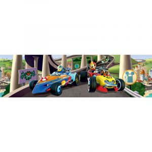 Image de Frise auto ad sive Mickey Mouse Mickey et Donald fond la course de 14CM X 5M