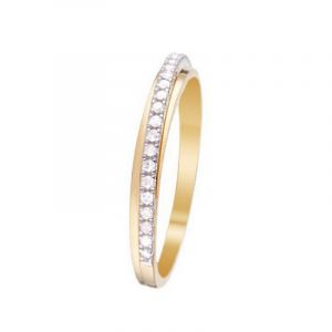 Diamond & Co - Bague Alliance Divine Diamants 0.12 ct or jaune