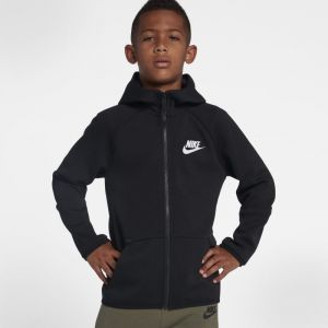 Image de Nike Sweat à capuche entièrement zippé Sportswear Tech Fleece pour Garçon plus âgé - Noir - Taille XS