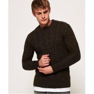 Superdry Pull ras du cou Jacob - Couleur Vert - Taille S