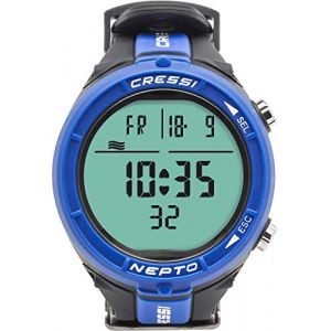 Image de Cressi Nepto Watch Computer Montre-Ordinateur et spécifique pour Les plongées en apnée Unisex-Adult, Bleu, Taille Unique