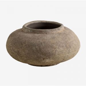 Vase décoratif en terre cuite Agnon SKLUM Marron pierre 15 cm