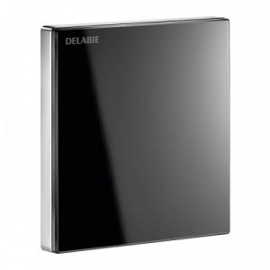 Delabie Urinoir automatique TEMPOMATIC 4 UP en verre noir, pile 6V, ensemble 2/2