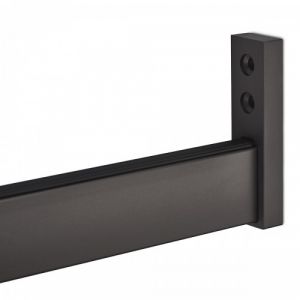 Support d'extr&eacute;mit&eacute; pour penderie rectangulaire - en aluminium finition titane - 75 x 20 x 10 mm - SYNBIOZ