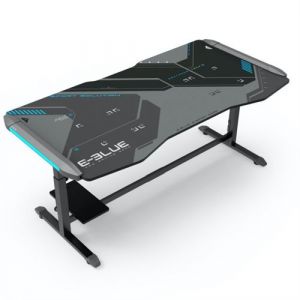 Image de E-blue Bureau Gamer King Size &eacute;clair&eacute; avec hauteur ajustable et tapis de souris - EGT576