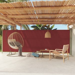 VidaXL Auvent latéral rétractable de patio 180x600 cm Rouge