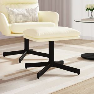 VidaXL Repose-pied Cr&egrave;me 60x60x39 cm Similicuir