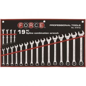 Force cles mixtes polygonales xzn spline jeu de 19 cles de M6 a M24