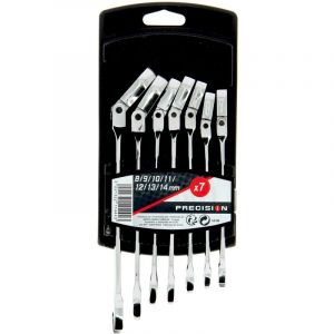 PRECISION STEEL Jeu de cl&eacute;s mixtes &agrave; cliquet (Ref: 211444)
