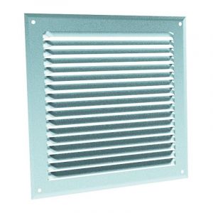 Anjos ventilation Grille d'aération à auvent aluminium anodisé - Forme carrée - 200 x 200 mm