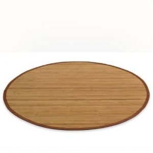 Tapis bambou 200 cm rond marron