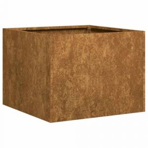 VidaXL Jardinière rouillé 40x40x30 cm acier inoxydable
