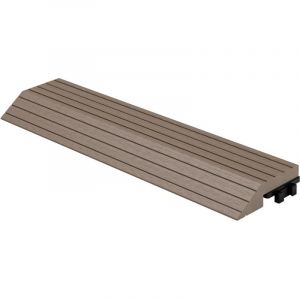 ML-Design Bordure de Finition WPC Droite Marron Fonc&eacute; pour Dalles de Sol Clipsable,
