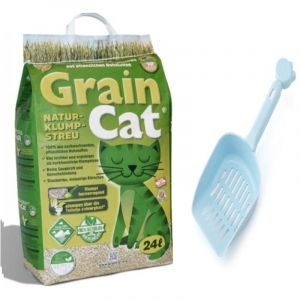 Grain Cat Liti&egrave;re agglom&eacute;rante naturelle - Green Cat - Conditionnement 24 L