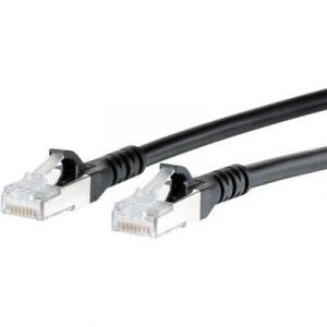 Metz connect Câble de raccordement réseau RJ45 CAT 6A S/FTP 1m noir