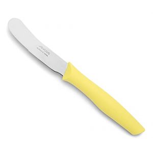 Arcos Nova - Couteau à beurre - Acier Inoxydable NITRUM 70 mm - Manche Polypropylène Jaune