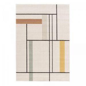 Tapis Salon Contemrec Multicolore 120x170 Oeko Tex En Polypropylène Doux Et Soyeux