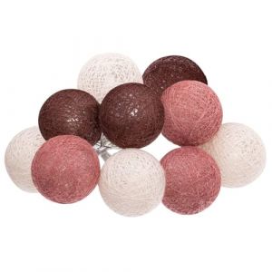 Atmosphera Guirlande led &agrave; piles 10 boules createur d'interieur