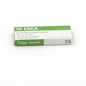 Image de Fusible Temporisé (T) en céramique 2A/250VAC 5x20mm (Boite de 10 Fusibles)