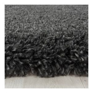 Allotapis Tapis shaggy moelleux uni rond Matheo &Oslash; 120 Gris