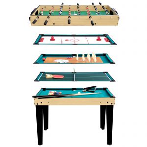 Rendez Vous Déco Table multi-jeux Kery 10 en 1 - Bois clair