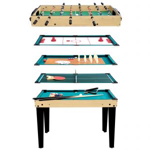 Rendez Vous Déco Table multi-jeux Kery 10 en 1 - Bois clair