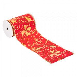 Image de Guirlande de No&euml;l Poinsettia Rouge